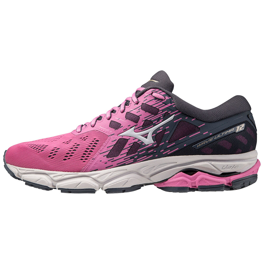 Mizuno Women's Wave Ultima 12 Running Shoes Rose/White/Navy (J1GD211804-RUK)